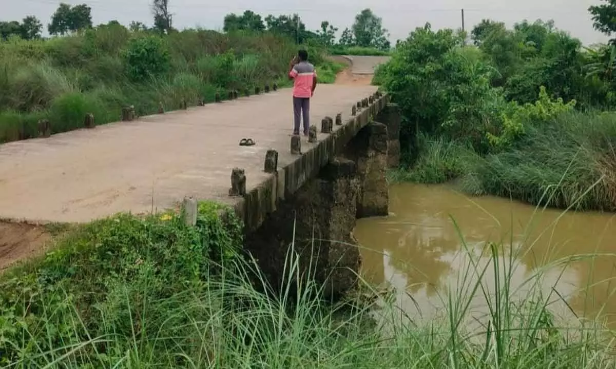 Submersible Bridge across Relligadda rivulet in Ponduru mandal