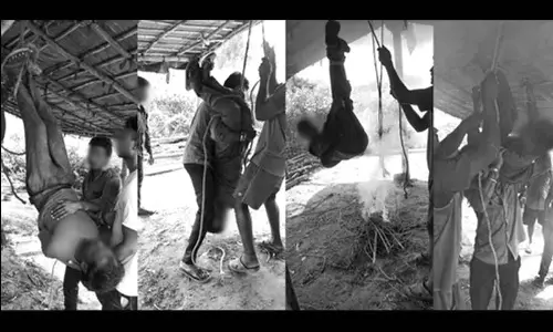 Two Telangana youths hung upside down on suspicion of theft