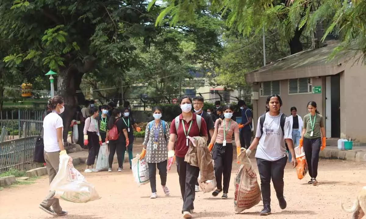 Clean up drive by St. Josephs University in association with TINEB collect 95 kgs waste