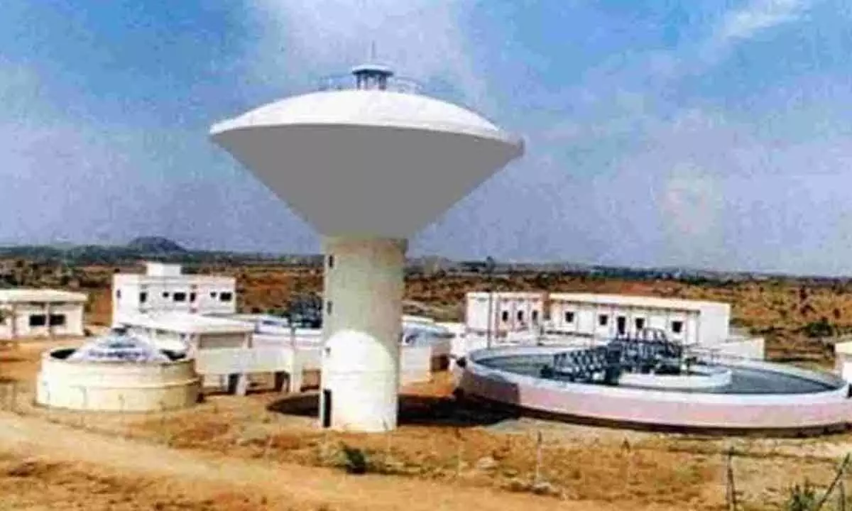 Sri Sathya Sai drinking water project site in Kuderu mandal