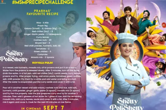 ‘Miss Shetty Mr Polishetty’ food recipe challenge creating more buzz on film