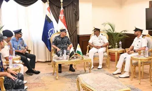 Indian Navys INS Sumedha in Egypt for Exercise Bright Star-23