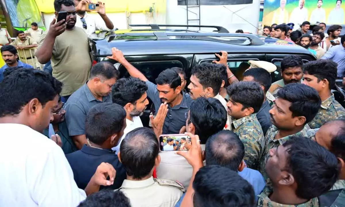 Lokesh showed Constitution to police and asked questons Ex Minister Gollapalli Surya Rao arrested