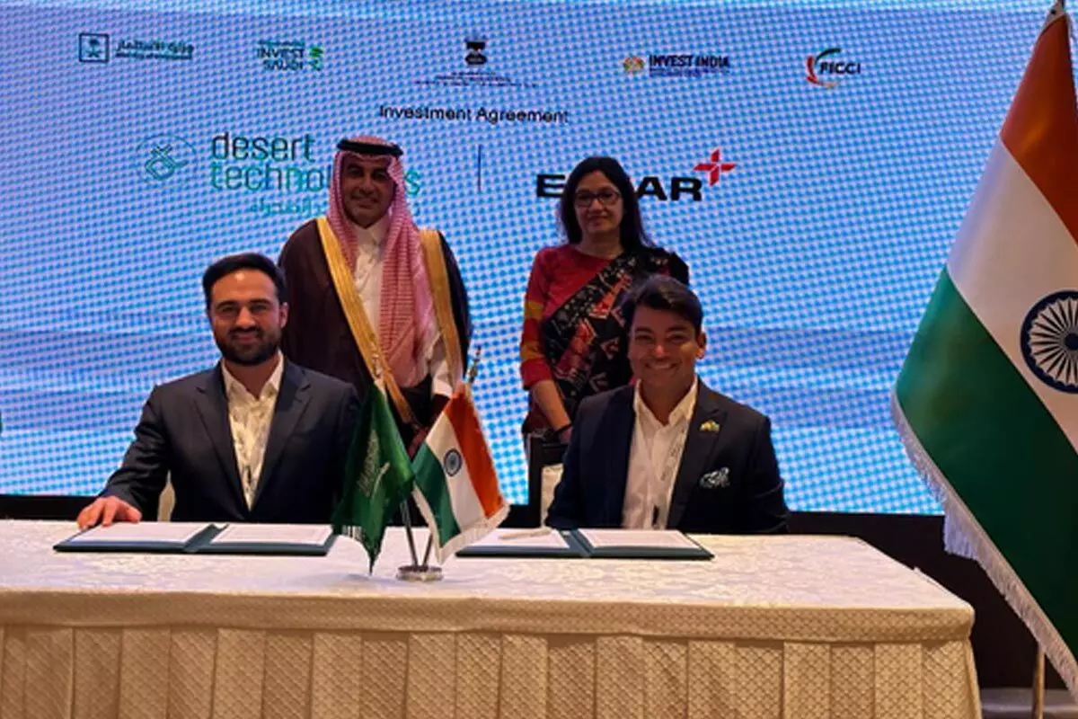 Essar Group & Desert Technologies sign MOU for developing renewable energy solutions for Essars KSA Green Steel Arabia Project