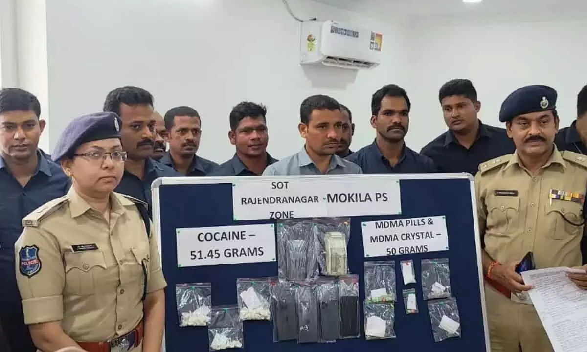 A tiffin centre owner along with three others held over alleged drug peddling in Hyderabad