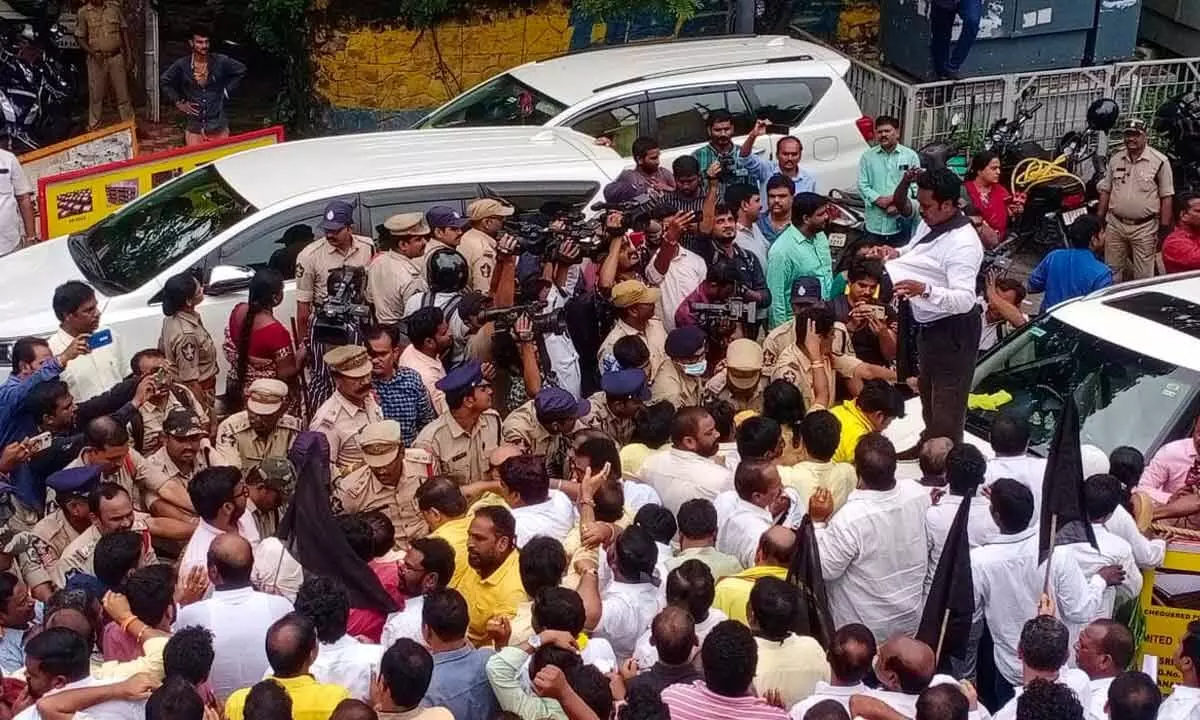 Police arrest TDP leaders for staging a protest