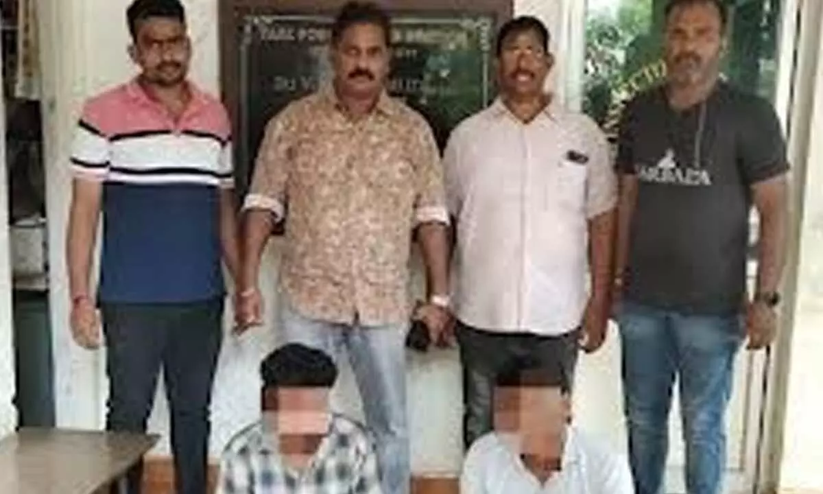 The CTF officials seized weed oil in Visakhapatnam on Tuesday