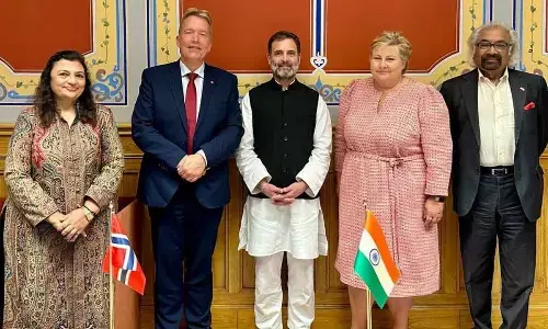 Rahuls meeting with ex-Norwegian PM extremely significant for India’s development story.: Congress