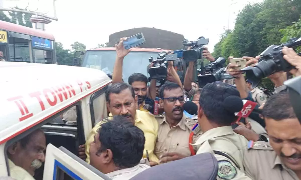 TDP leaders shifted to police station