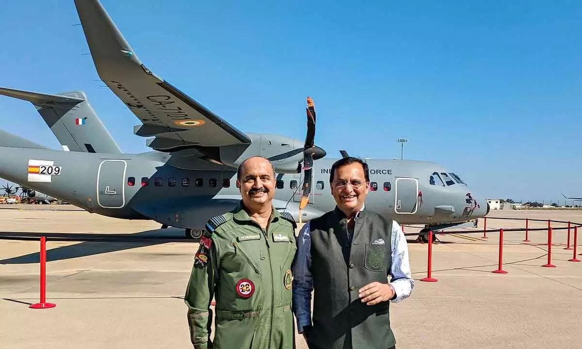 IAF Chief receives first C-295 aircraft from Airbus