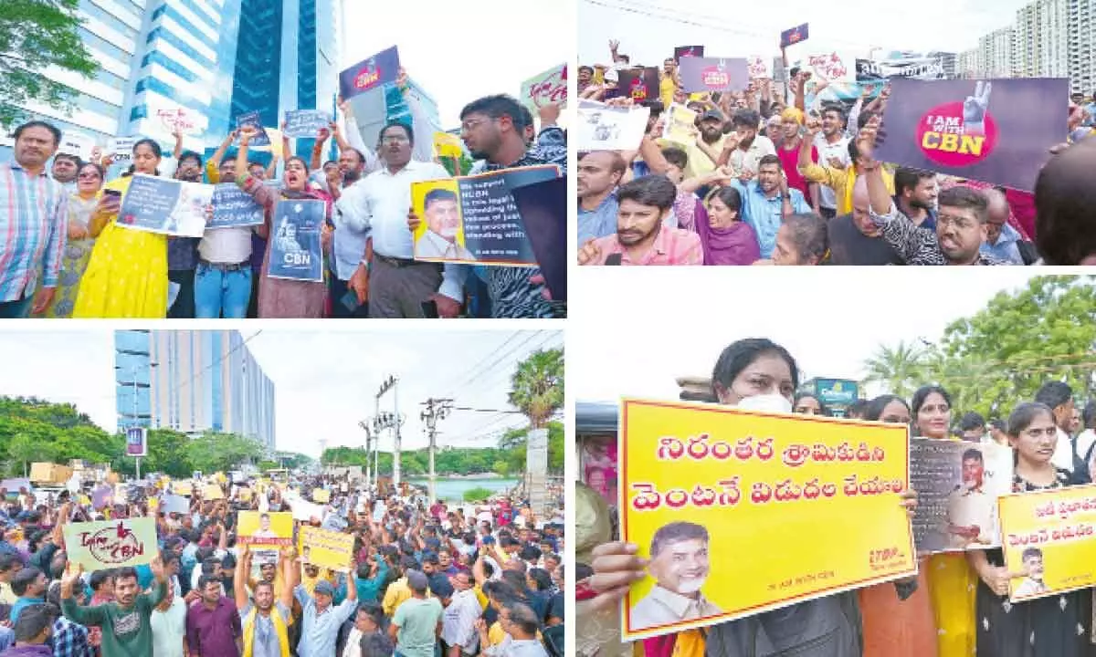 Hyderabad: Global city’s techies take to streets over Naidu’s arrest