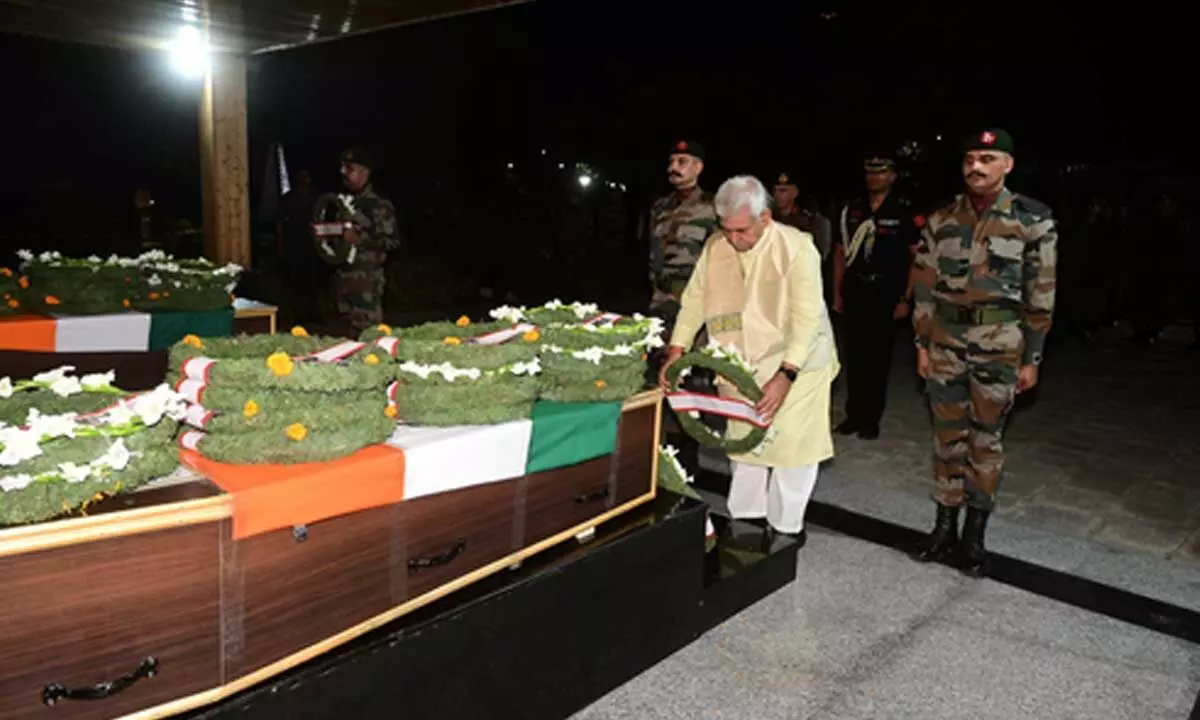 J&K L-G pays homage to Col Manpreet Singh, Major Aashish Dhonchak