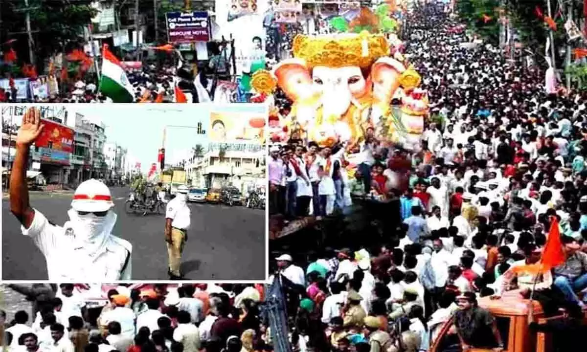 Hyderabad: Traffic curbs from today to Sept 18 for ferrying Ganesh idols in city