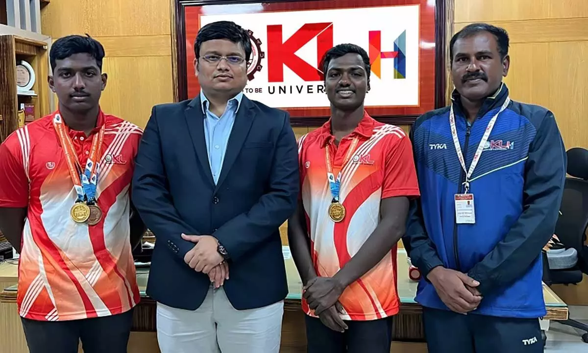 KLH Hyderabad Students win Gold Medals in 3rd National Fin Swimming Championship