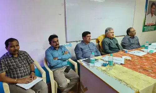 APSRTC Zone 4 Director Venkateswar Rao along with DPTO, Tirupati Chengal Reddy reviewing operation of bus services during Brahmotsavam, in Tirupati on Thursday