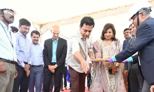 Hyderabad : KT Rama Rao takes part in ground-breaking ceremony of Syngene lab expansion