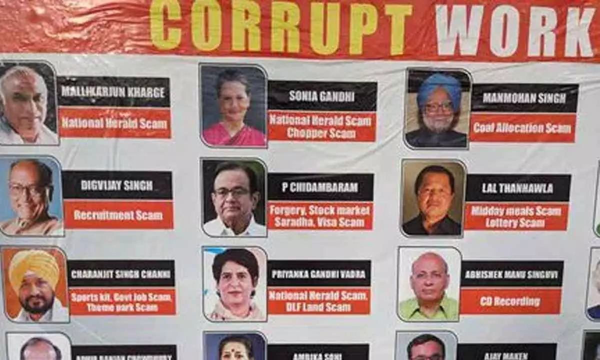 Posters against Congress triggers stir in Hyderabad