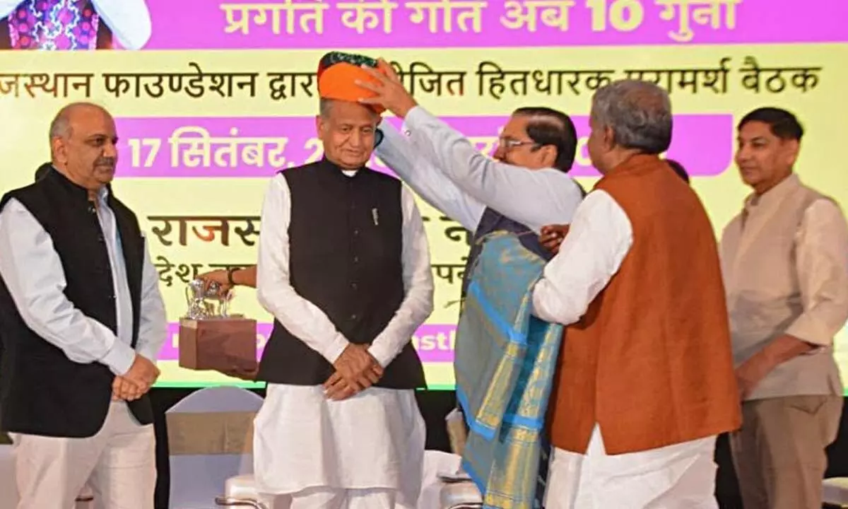 Mission 2030: Rajasthan CM Ashok Gehlot interacts with migrant Rajasthani Community in Hyd