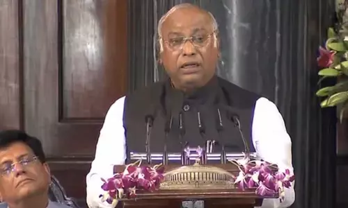 Congress President and Leader of the Opposition (LoP) in Rajya Sabha Mallikarjun Kharge
