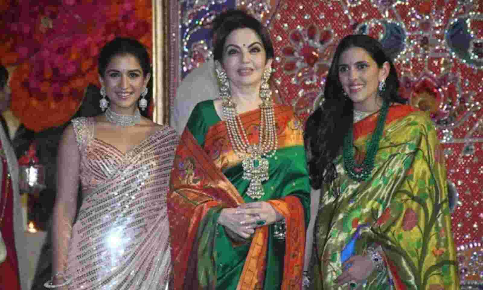 Nita Ambani royal look in Banarasi saree, looted limelight, seen with  Mukesh Ambani - informalnewz