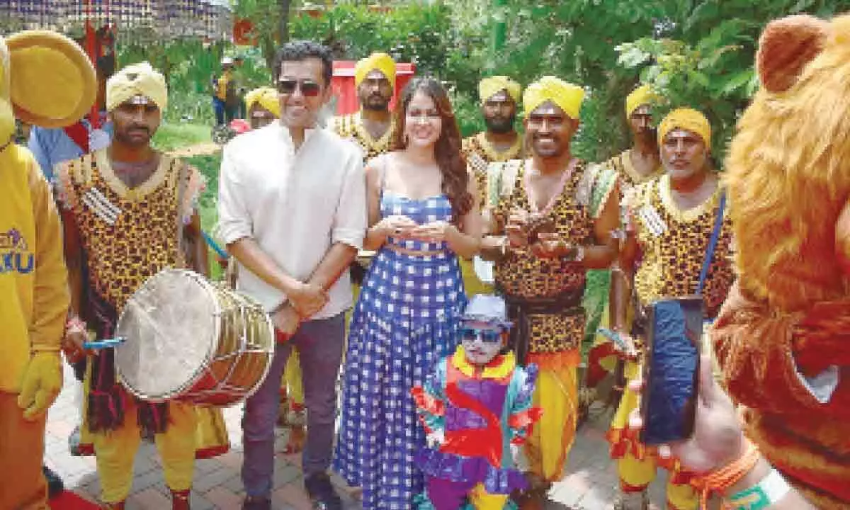 Rangareddy: Lavanya Tripathi unveils new water rides at Wonderla