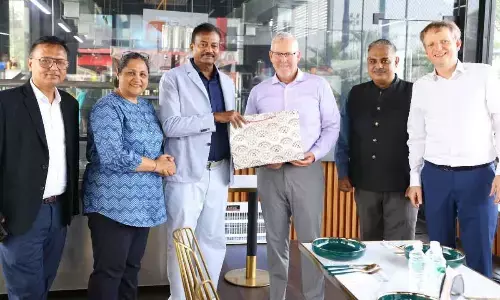 International delegation visiting Bloomingdale International School in Vijayawada on Wednesday