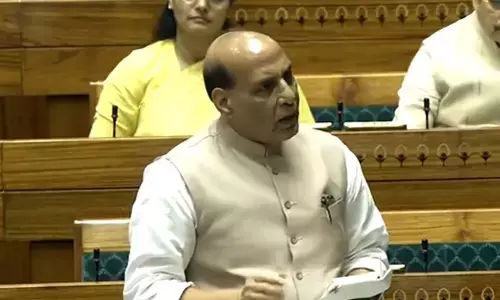 Nari Shakti Vandan Adhiniyam gift to ISRO women scientists; foreign invaders halted Indias scientific progress: Rajnath