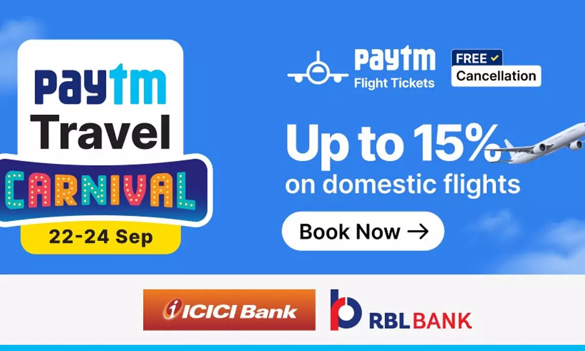 Paytm launches Travel Carnival Sale from September 22-24; Details