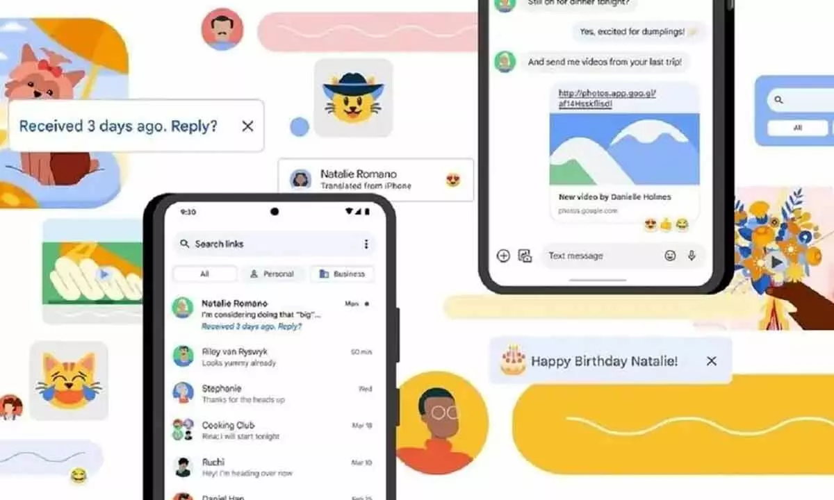 Google Messages new UI allow forwarding messages to multiple recipients