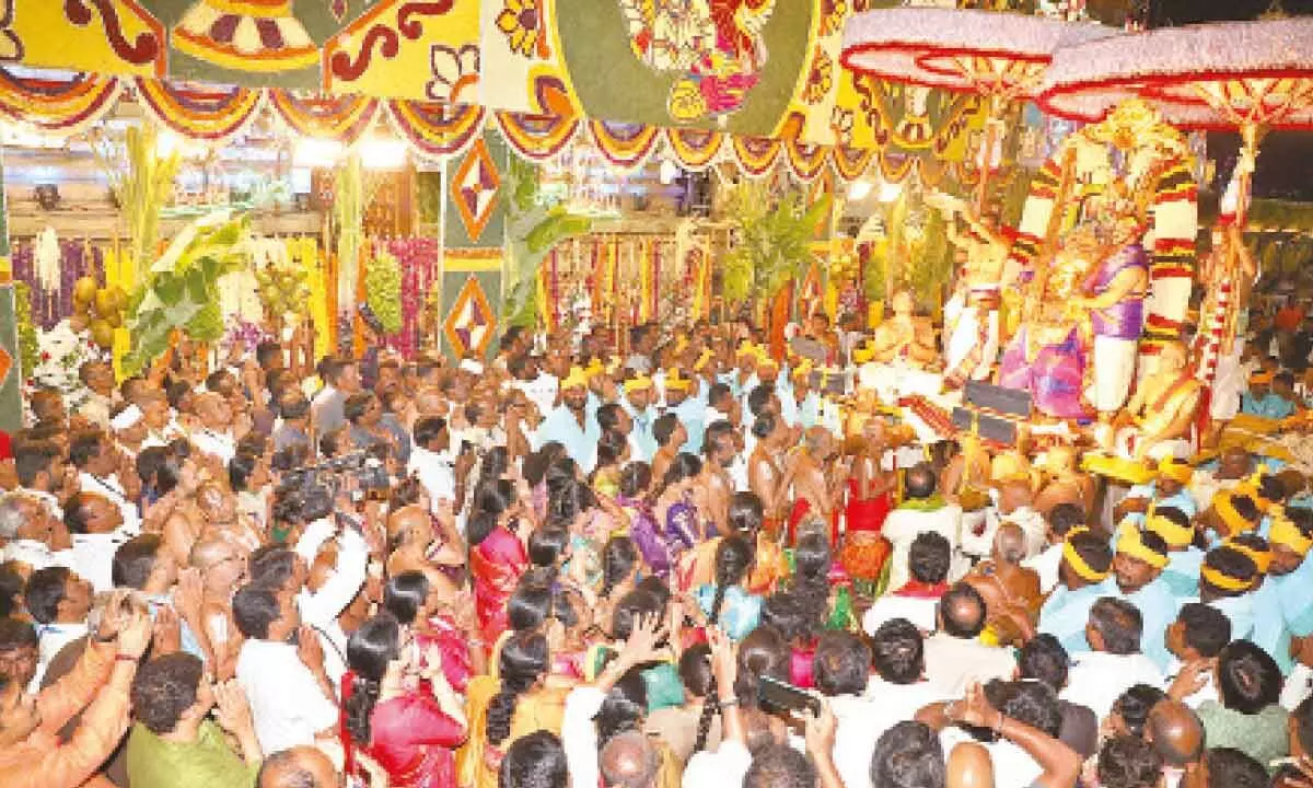 Tirumala: Religious fervour, gaiety mark Garuda Vahana Seva