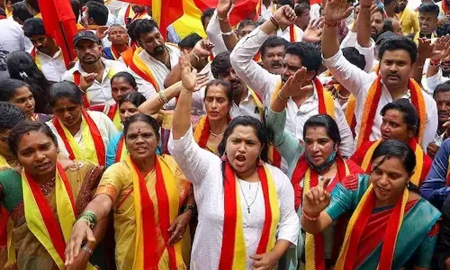 Cauvery issue: Farmers and pro-Kannada outfits observe bandh in Mandya