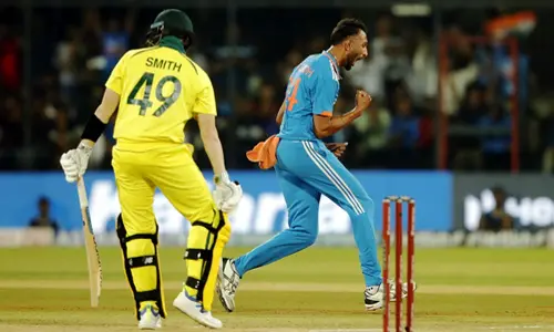 2nd ODI: Prasidh takes two wickets before rain interrupts Australia’s run-chase in Indore