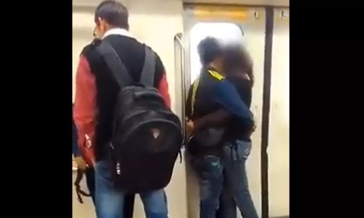 Controversy Erupts As Viral Video OF Kissing Inside Delhi Metro Spark Public Outcry