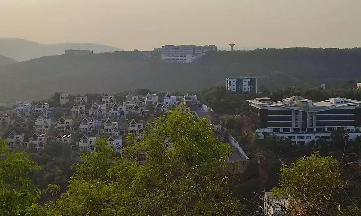 A view of villas at Rushikonda in Visakhapatnam