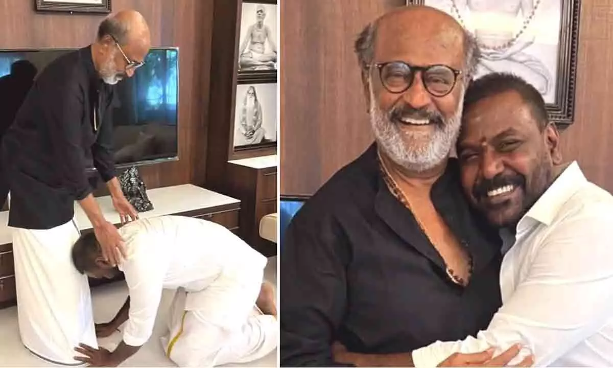 Lawrence takes blessings from Rajinikanth; video went viral