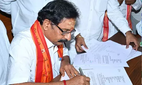 D Peddiraju taking charge as new  Executive  Officer of  Srisailam temple on Monday.