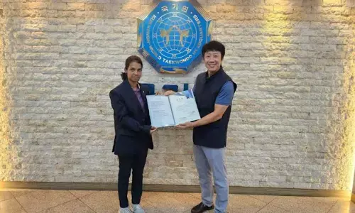 Taekwondo Instructor Swetha from Orchids The International Wins 2 Gold Medals in South Korea