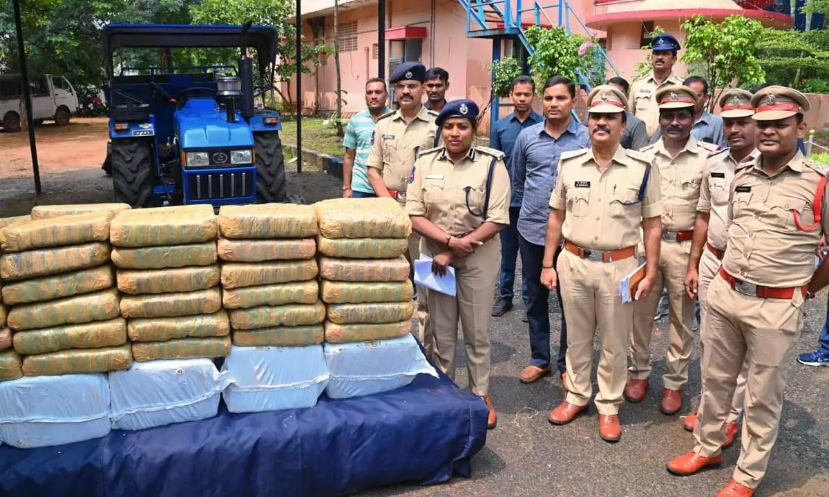 Police seized ganja worth Rs.93 lakhs