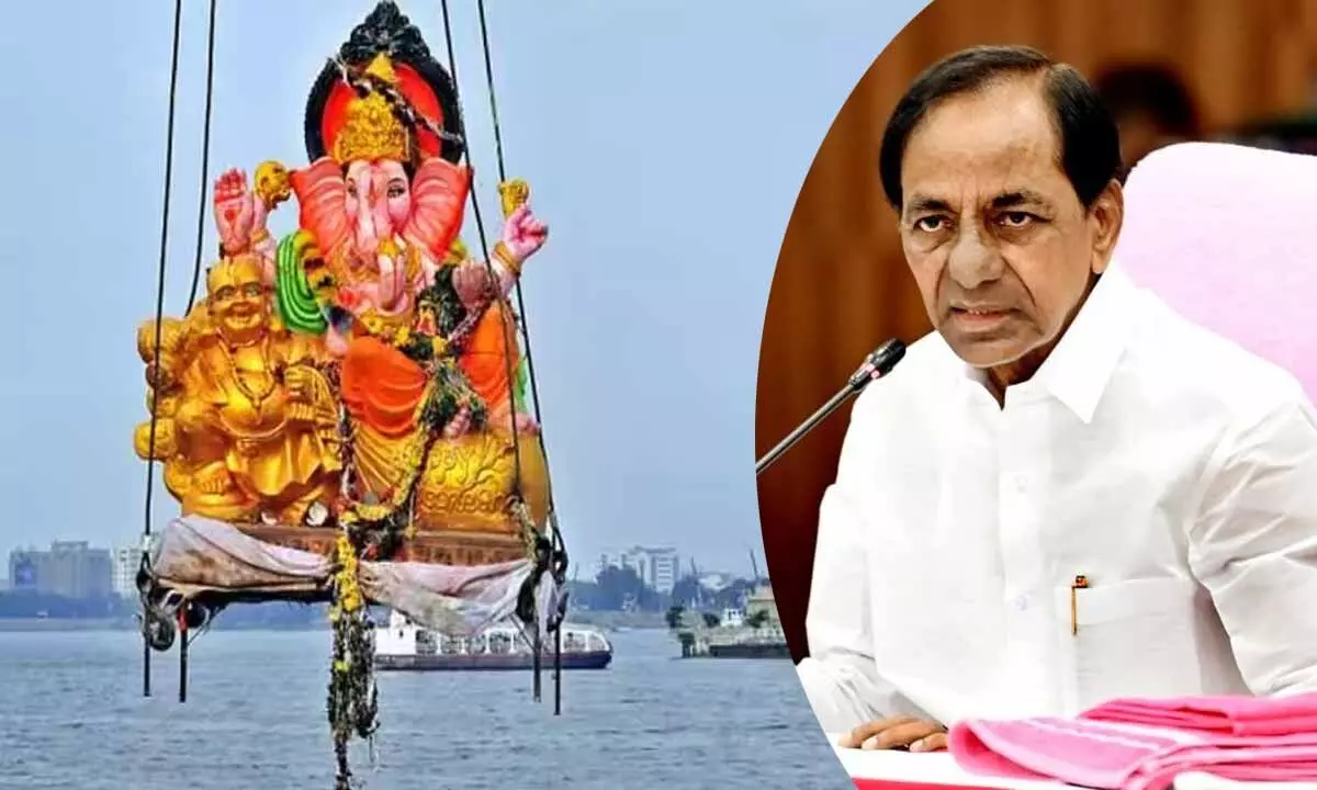KCR advises people take safety measures during Ganesh idol immersion