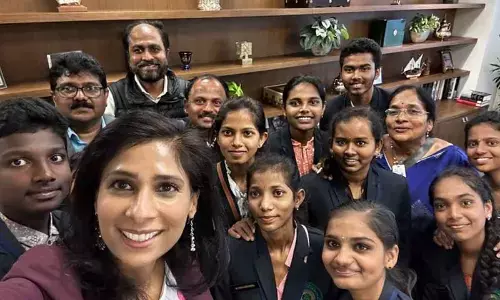 Gita Gopinath meets Andhra students at IMF