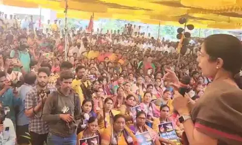 No one can stop this movement: Nara Bhuvaneswari clarified at a protest camp in Seethanagaram