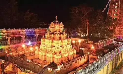 Dasara arrangements at brisk pace atop Indrakeeladri