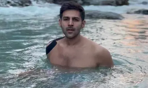 Kartik Aryan takes ice bath in Kashmir river to celebrate ‘Chandu Champion’ wrap