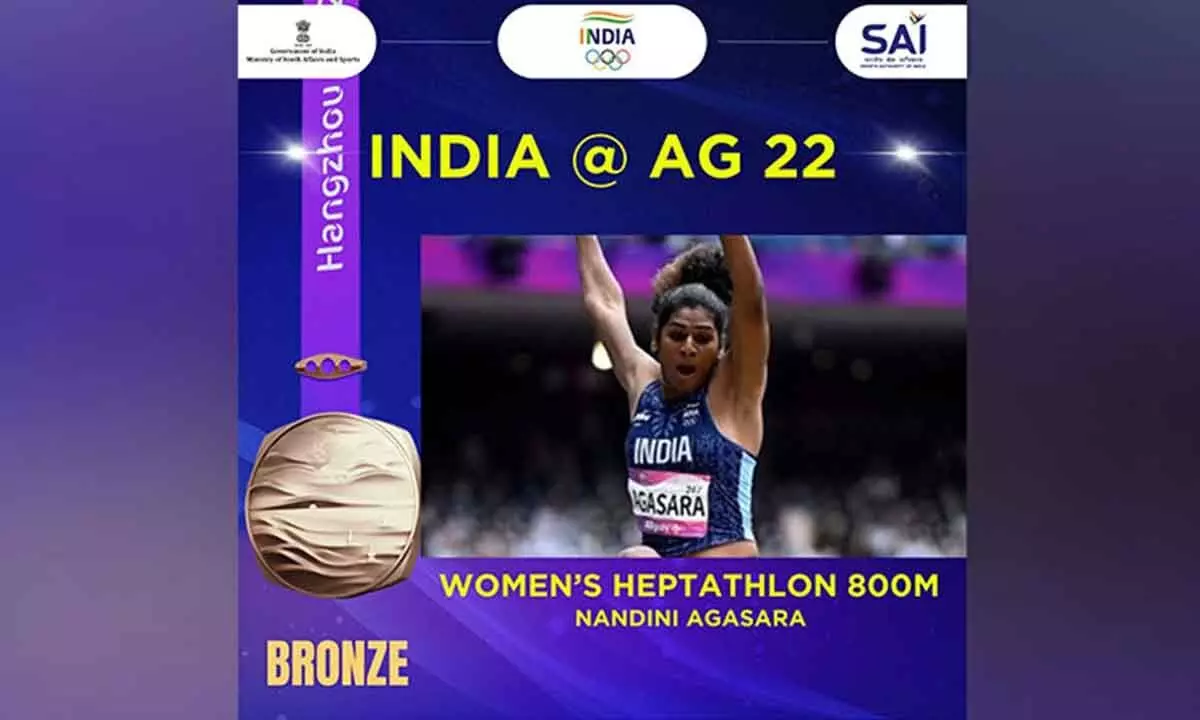 Asian Games: Nandini Agasara claims bronze in womens Heptathlon