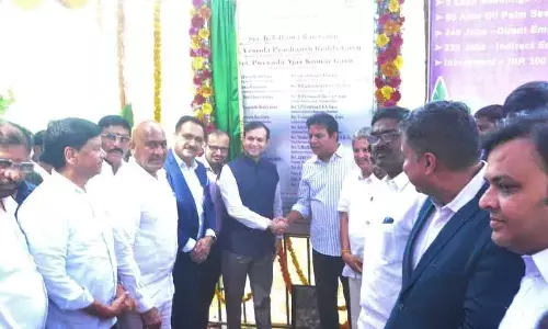 Khammam: KTR lays foundation stone for palm oil factory
