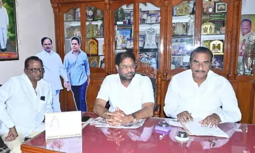 MP Vaddiraju along with MLA Vanama Venkateswra Rao  speaking to media on Monday