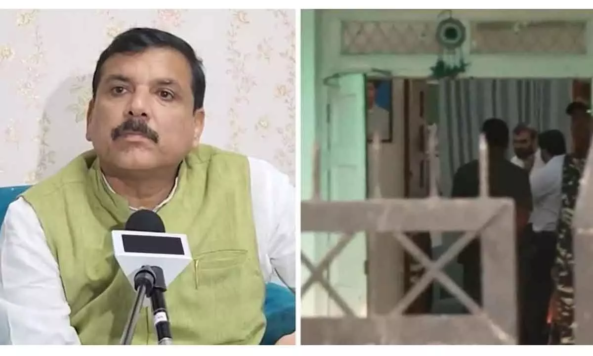 AAP MP Sanjay Singhs Residence Raided Amid Claims Of Political Motivation