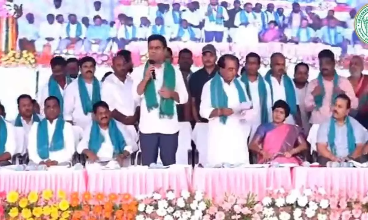 KTR lays foundation stone for Oil Palm Factory in Nirmal