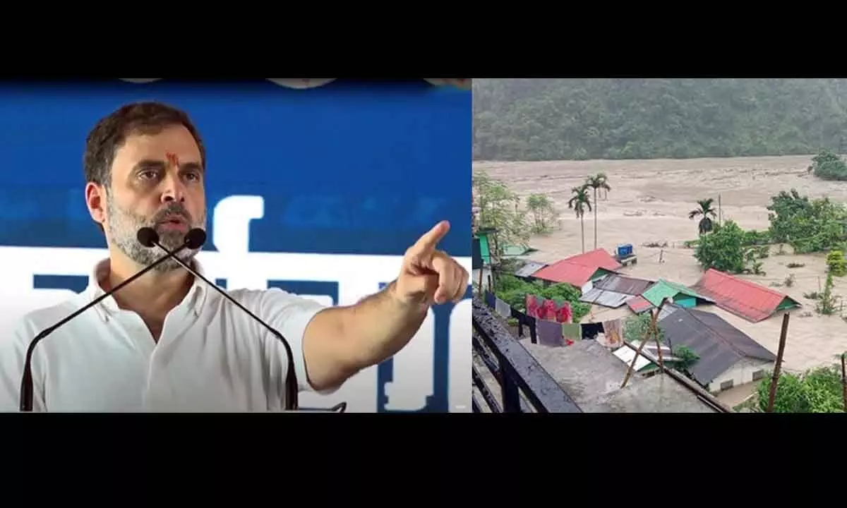 Rahul condoles deaths in Sikkim flash floods, asks party cadres to aid relief efforts