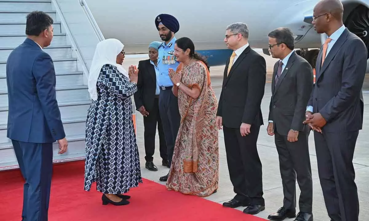 Tanzanian President Samia Suluhu Hassan arrives in India on State visit
